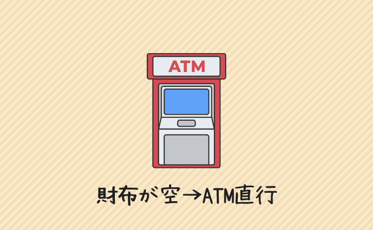 財布が空になればATMに直行