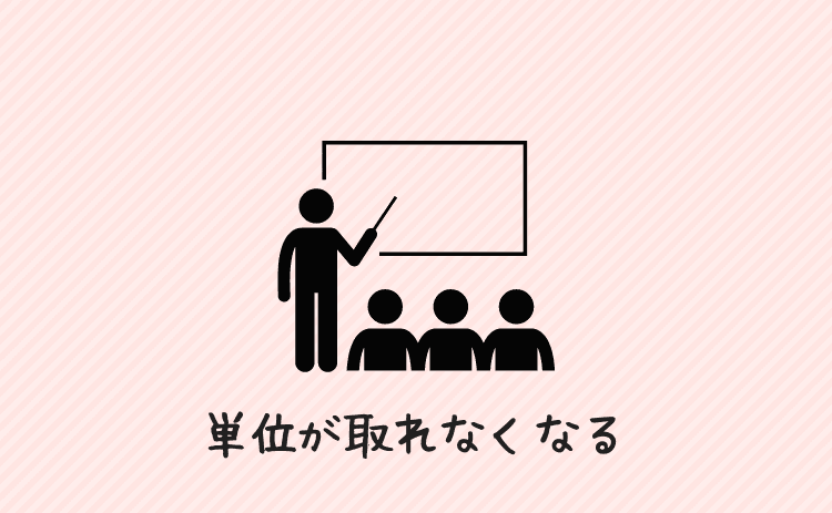 単位が取れなくなる